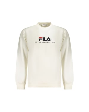 Sudadera de algodón blanca para hombres Fila