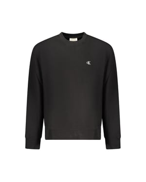 Sudadera de algodón negra para hombres de Calvin Klein
