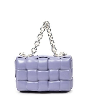 Bottega Veneta The Chain Cassette  en  Lila Cuero de ternero