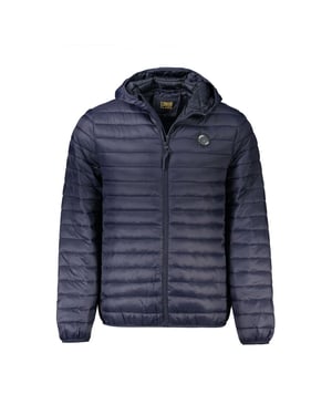 Chaqueta de concha de poliamida azul Cavalli Class