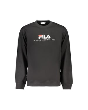 Sudadera de hombre de algodón negra Fila