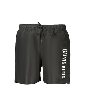 Calvin Klein Pantalones Cortos de Poliéster Negros para Hombre