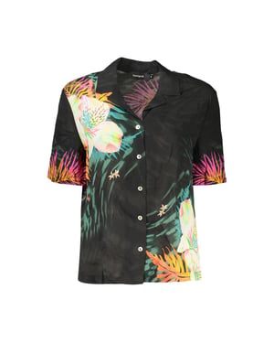 Camisa de mujer de viscosa negra Desigual