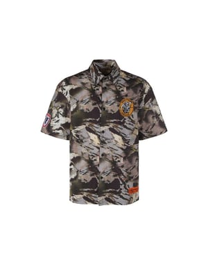 Camisa de patrón bicolor de algodón Heron Preston