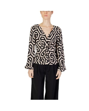 Blusa de poliéster beige Jacqueline De Yong
