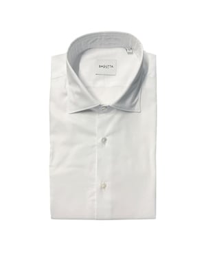 Camisa de Hombre de Algodón Blanco Bagutta