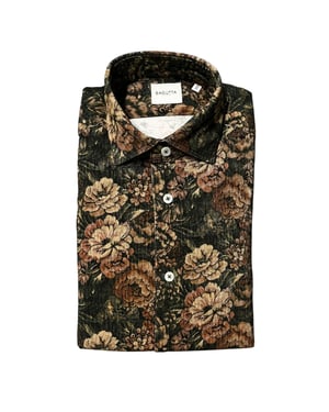 Camisa de Hombre de Algodón Multicolor Bagutta