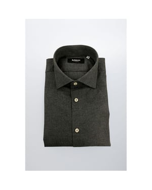 Camisa de Hombre de Algodón Gris Baldinini Trend