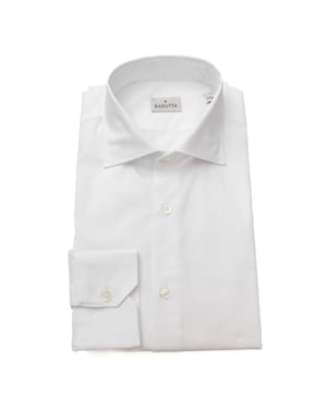 Camisa de Hombre de Algodón Blanco Bagutta
