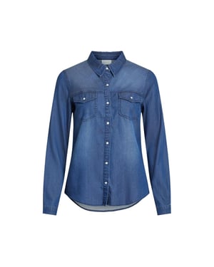 Blusa de Algodón Azul Vila