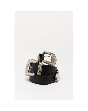 Cinturón Regular de Viscosa Multicolor Moschino