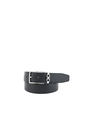 Cinturón Bos Taurus de Cuero de Ternera Negro Ferragamo