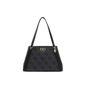 Guess Bolso de Hombro Logo Carbono