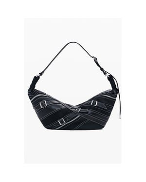 Bolso de Hombro Mujer Desigual Nero Poliuretano