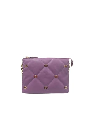 Bolso Cruzado de Cuero Sintético Morado para Mujer Twinset