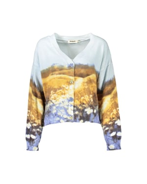 Suéter de algodón para mujer Desigual Azzurro