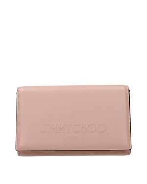 Bolso de mano de cuero rosa Jimmy Choo