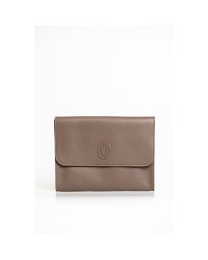 Clutch para hombre Trussardi de poliéster marrón