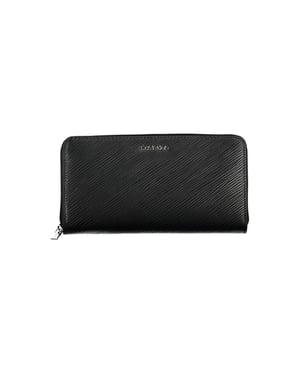 Billetera de mujer Calvin Klein de poliuretano negro