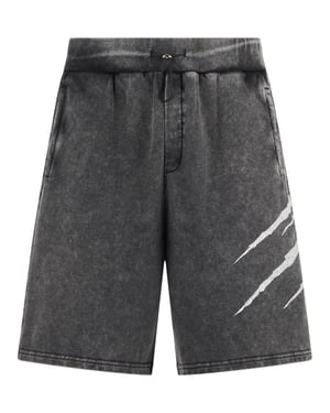 Washed Shorts Crackle Scratch