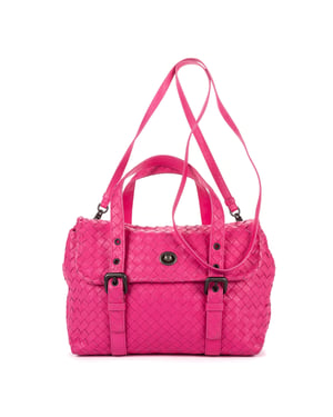 Bottega Veneta Flap Messenger  en  rosa Cuero de becerro