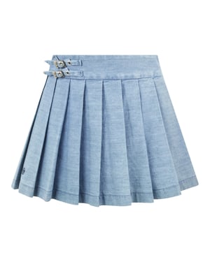 Chambray Mini Skirt