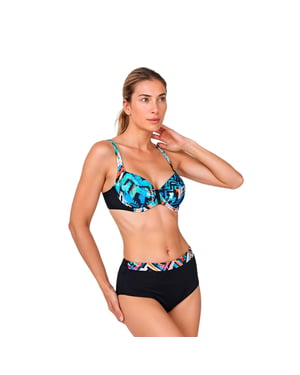 Bikini de Mujer con Aros y Parte Inferior de Cintura Alta TEGB1425C