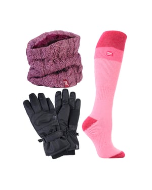Conjunto de Esquí para Mujeres: Cuello Térmico, Guantes y Calcetines Térmicos para Esquí - Ropa de Invierno