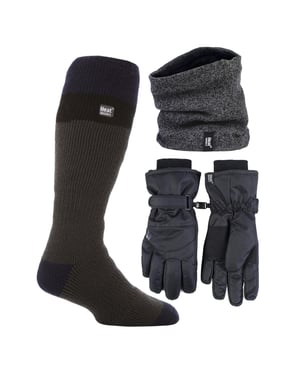 Conjunto de Esquí para Hombre: Bufanda, Guantes y Calcetines Térmicos para Esquí, Ropa de Invierno