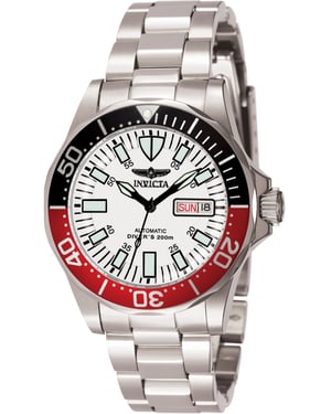 Invicta Signature 7044 Reloj de Hombre - Movimiento Automático - Acero Inoxidable con Esfera Blanca - 40 mm