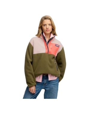 Sudadera polar Superdry para mujer con bloques de color