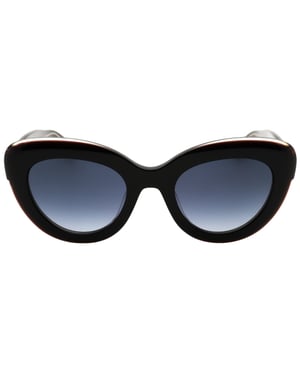 Gafas De Sol Negras Con Borde Rosa De Kate Spade