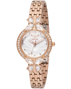 Invicta Wildflower 69099 Reloj de Mujer - Movimiento de Cuarzo - Metal con Esfera Blanca - 30 mm