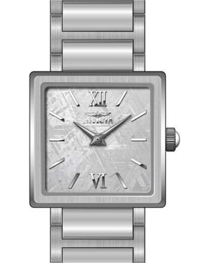 Invicta Angel 50162 Reloj de Mujer - Movimiento de Cuarzo - Acero Inoxidable con Esfera Plateada - 23 mm