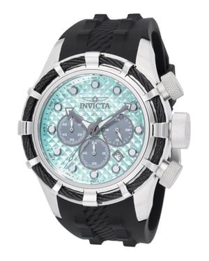 Invicta Bolt 49164 Reloj de Hombre - Movimiento de Cuarzo - Acero Inoxidable con Esfera Azul - 50 mm