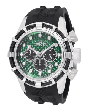 Invicta Bolt 49165 Reloj de Hombre - Movimiento de Cuarzo - Acero Inoxidable con Esfera Verde - 50 mm