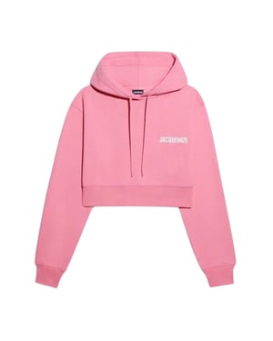 Sudadera Con Capucha Corta Rosa Jacquemus Le Sweatshirt Court