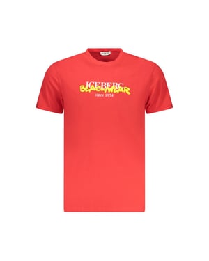 Camiseta Roja Con El Logo De Iceberg Beachwear