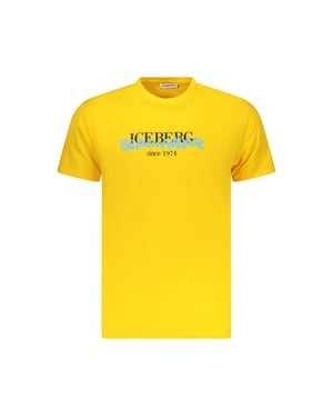 Camiseta Amarilla Con El Logo De Iceberg Beachwear