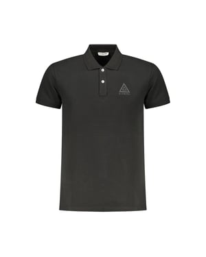 Polo Negro Con Logo De Triángulo De Iceberg