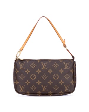 Louis Vuitton Pochette Accessories  en  marrón Lienzo recubierto