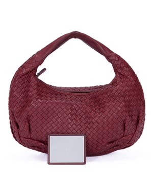 Bottega Veneta Veneta Hobo Large en  Borgoña Cuero de ternero