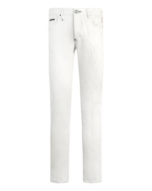 Super Straight Cut Jeans Embroidery Monogram