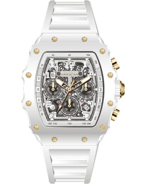 Invicta Racing 69700 Reloj de Hombre - Movimiento de Cuarzo - Acrílico con Esfera Plateada - 43 mm