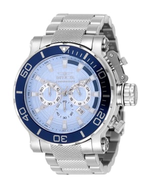 Invicta Coalition Forces 50226 Reloj de Hombre - Movimiento de Cuarzo - Acero Inoxidable con Esfera Azul - 52 mm