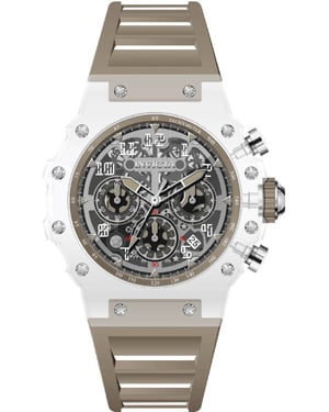 Invicta Racing 69684 Reloj de Hombre - Movimiento de Cuarzo - Acrílico con Esfera Plateada - 43 mm
