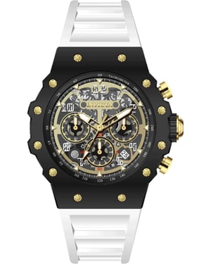 Invicta Racing 69653 Reloj de Hombre - Movimiento de Cuarzo - Acrílico con Esfera Dorada - 43 mm
