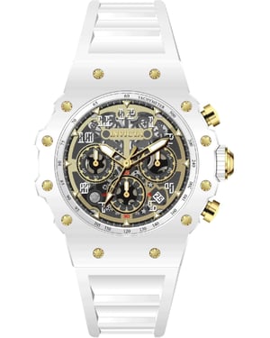 Invicta Racing 69649 Reloj de Hombre - Movimiento de Cuarzo - Acrílico con Esfera Dorada - 43 mm