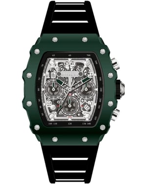 Invicta Racing 69696 Reloj de Hombre - Movimiento de Cuarzo - Acrílico con Esfera Plateada - 43 mm