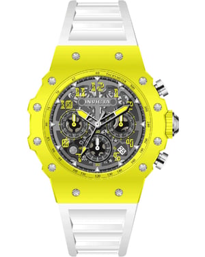 Invicta Racing 69686 Reloj de Hombre - Movimiento de Cuarzo - Acrílico con Esfera Plateada - 43 mm